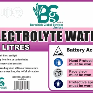 Pure Electrolytes Water For Batteries